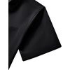 Mens Short Sleeve Dress Shirt Wrinkle Free Button Down Shirt with Pocket(Black)