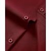 Mens Short Sleeve Dress Shirt Wrinkle Free Button Down Shirt with Pocket(Burgundy)