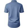 Mens Short Sleeve Dress Shirt Wrinkle Free Button Down Shirt with Pocket(Dusty Blue)