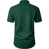 Mens Short Sleeve Dress Shirt Wrinkle Free Button Down Shirt with Pocket(Green)