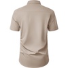 Mens Short Sleeve Dress Shirt Wrinkle Free Button Down Shirt with Pocket(Khaki)
