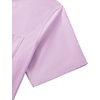 Mens Short Sleeve Dress Shirt Wrinkle Free Button Down Shirt with Pocket(Lavender)