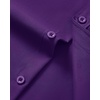 Mens Short Sleeve Dress Shirt Wrinkle Free Button Down Shirt with Pocket(Purple)