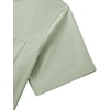 Mens Short Sleeve Dress Shirt Wrinkle Free Button Down Shirt with Pocket(Sage Green)
