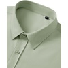 Mens Short Sleeve Dress Shirt Wrinkle Free Button Down Shirt with Pocket(Sage Green)