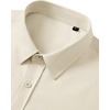 Mens Short Sleeve Dress Shirt Wrinkle Free Button Down Shirt with Pocket(Tan)