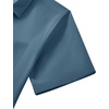 Mens Short Sleeve Dress Shirt Wrinkle Free Button Down Shirt with Pocket(Teal)