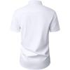 Mens Short Sleeve Dress Shirt Wrinkle Free Button Down Shirt with Pocket(White)
