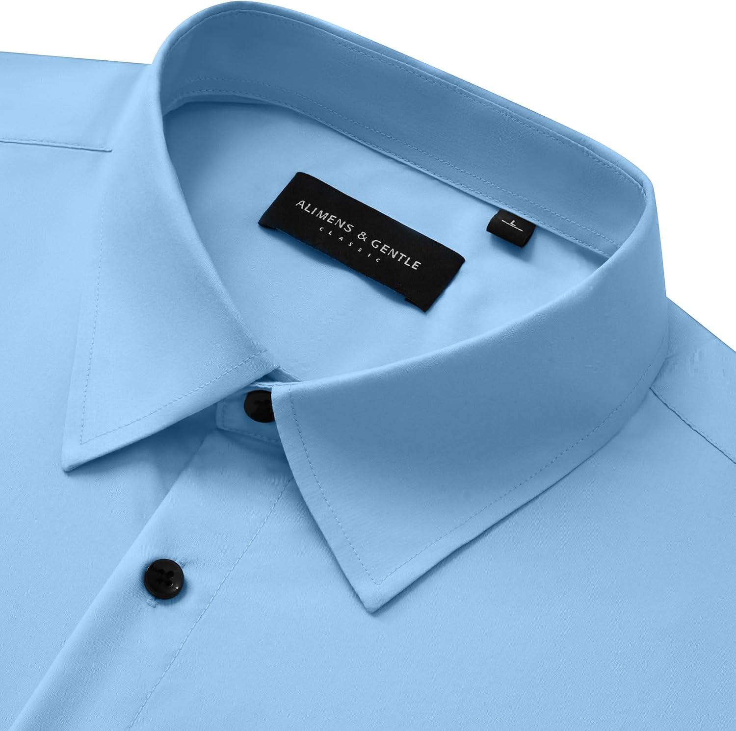 image:imageMens Long Sleeve Dress Shirts Wrinkle Free Stretch Button Down ShirtBlue