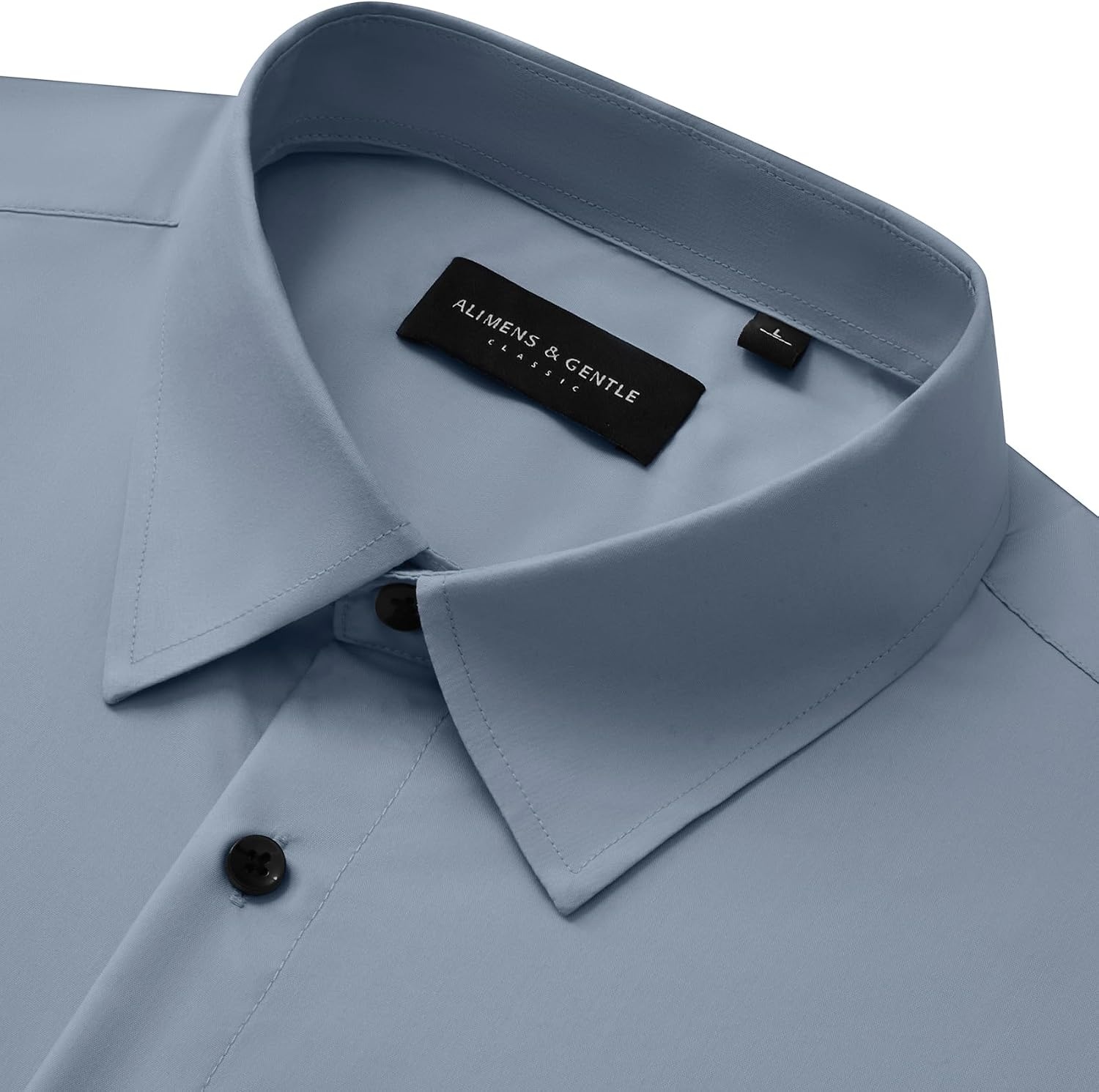 image:imageMens Long Sleeve Dress Shirts Wrinkle Free Stretch Button Down ShirtGrey
