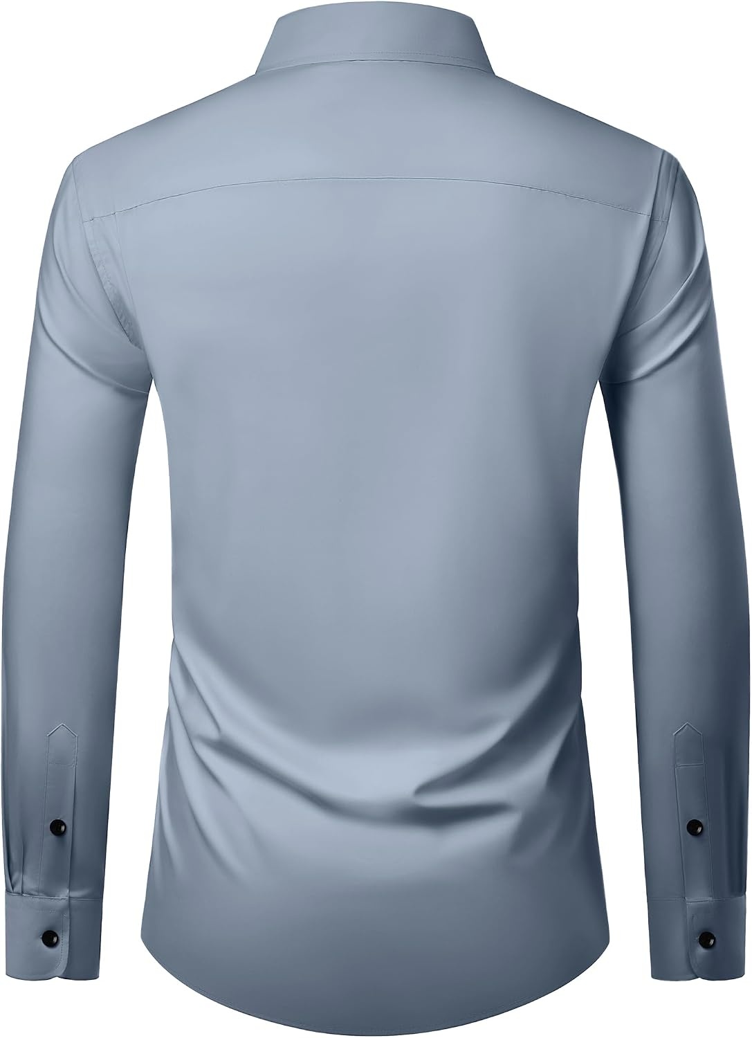 image:imageMens Long Sleeve Dress Shirts Wrinkle Free Stretch Button Down ShirtGrey