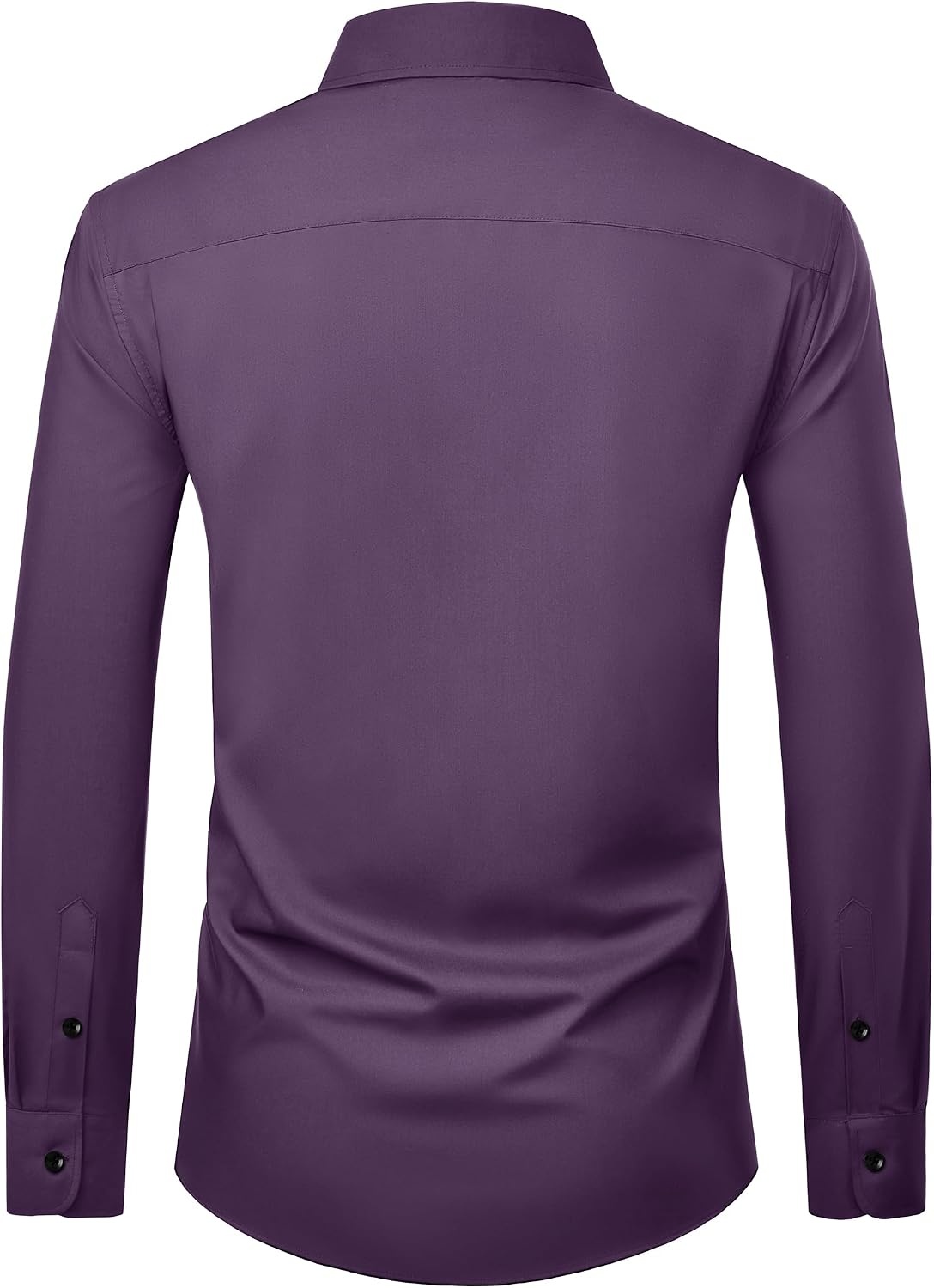 image:imageMens Long Sleeve Dress Shirts Wrinkle Free Stretch Button Down ShirtPurple