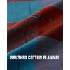 Alimens&Gentle Mens 6 oz Flannel Button Down Long Sleeve Casual Plaid Shirt(Blue Red)