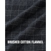 Alimens&Gentle Mens 6 oz Flannel Button Down Long Sleeve Casual Plaid Shirt(Grey Black)