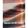 Alimens&Gentle Mens 6 oz Flannel Button Down Long Sleeve Casual Plaid Shirt(Orange Khaki)