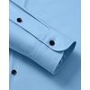 Men’s Long Sleeve Dress Shirts Wrinkle Free Stretch Button Down Shirt(Blue)