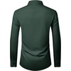 Men’s Long Sleeve Dress Shirts Wrinkle Free Stretch Button Down Shirt(Green)