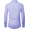 Men’s Long Sleeve Dress Shirts Wrinkle Free Stretch Button Down Shirt(Lavender)