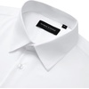 Men’s Long Sleeve Dress Shirts Wrinkle Free Stretch Button Down Shirt(White)