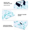 Mens Polo Shirts Stretch Dry Fit Printed Golf Shirt Summer Party Beach Tops(Blue Coconut Beach)