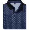 Mens Polo Shirts Stretch Dry Fit Printed Golf Shirt Summer Party Beach Tops(Navy Golf Club)
