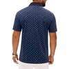 Mens Polo Shirts Stretch Dry Fit Printed Golf Shirt Summer Party Beach Tops(Navy Golf Club)