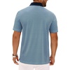 Mens Polo Shirts Stretch Dry Fit Printed Golf Shirt Summer Party Beach Tops(Navy Square)