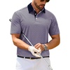 Mens Polo Shirts Stretch Dry Fit Printed Golf Shirt Summer Party Beach Tops(Purple Square)