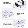 Mens Polo Shirts Stretch Dry Fit Printed Golf Shirt Summer Party Beach Tops(White Golf Club)