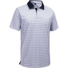 Mens Polo Shirts Stretch Dry Fit Printed Golf Shirt Summer Party Beach Tops(Blue Circle Square)