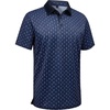 Mens Polo Shirts Stretch Dry Fit Printed Golf Shirt Summer Party Beach Tops(Navy Golf Club)