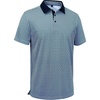 Mens Polo Shirts Stretch Dry Fit Printed Golf Shirt Summer Party Beach Tops(Navy Square)