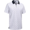 Mens Polo Shirts Stretch Dry Fit Printed Golf Shirt Summer Party Beach Tops(White Golf Club)