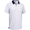 Mens Polo Shirts Stretch Dry Fit Printed Golf Shirt Summer Party Beach Tops(White Golfs Club)